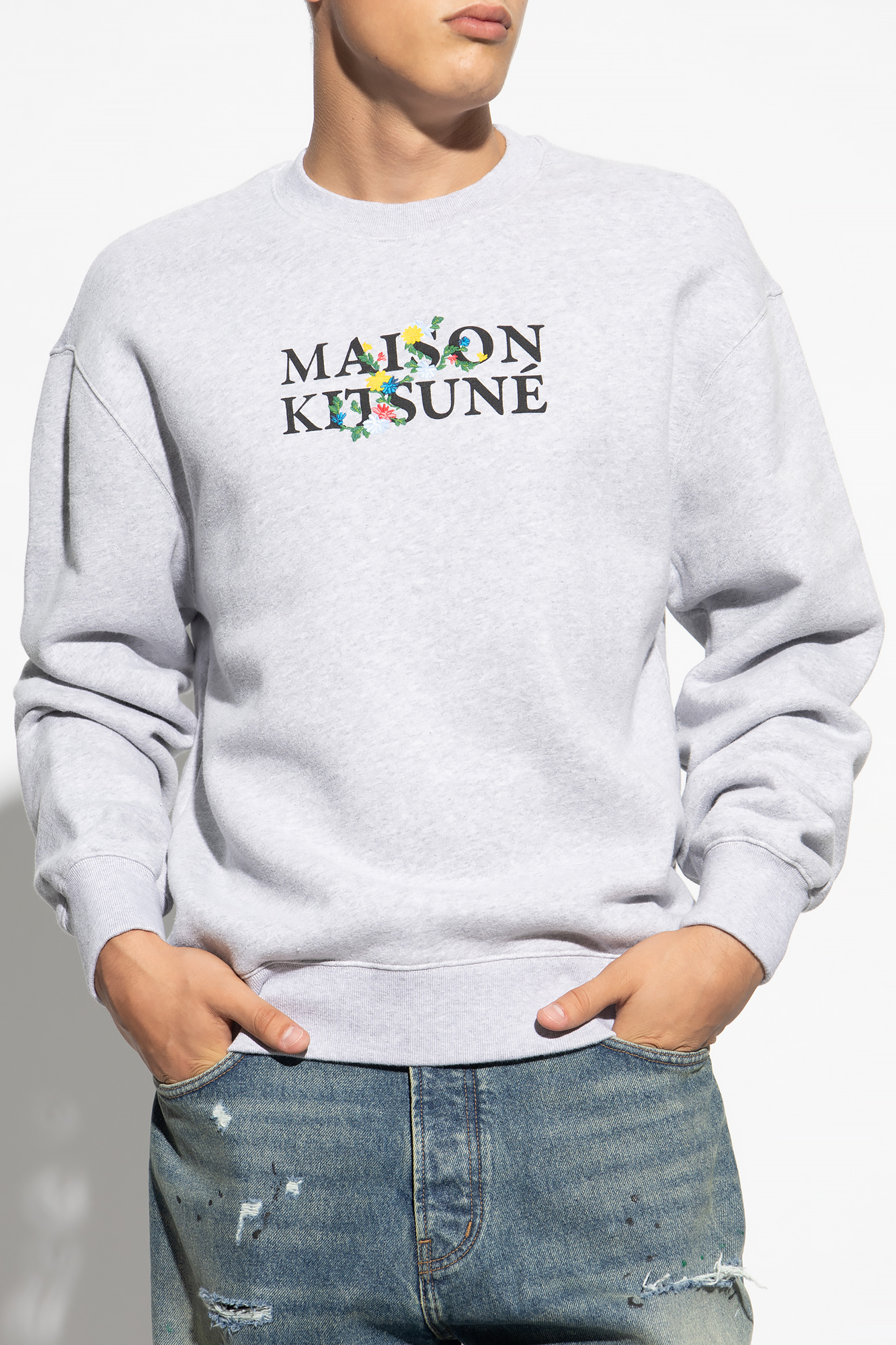 Maison kitsune 2025 grey sweatshirt